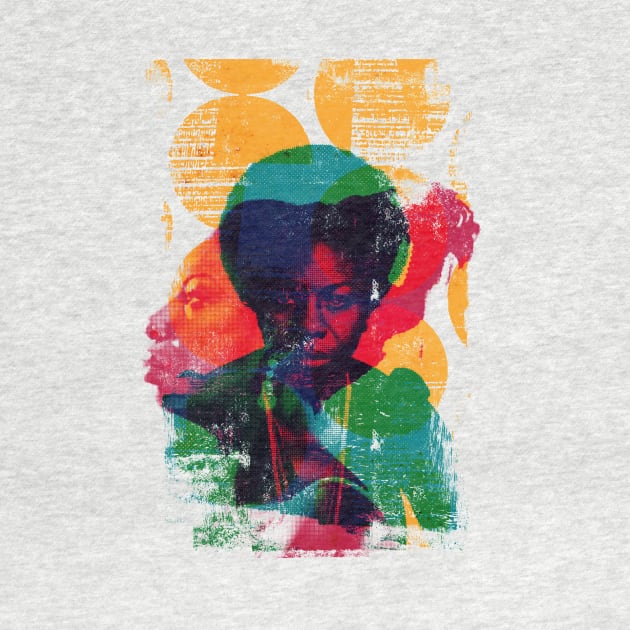 Nina Simone halftone graphic by HAPPY TRIP PRESS